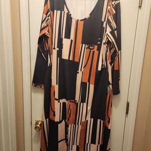 Abstract Patterned Dress